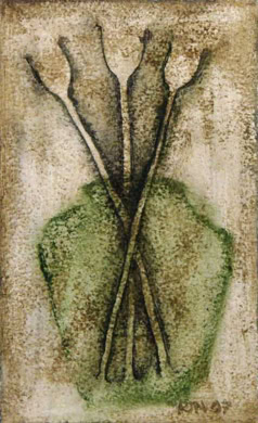 141_Green Vase 5" x 3"